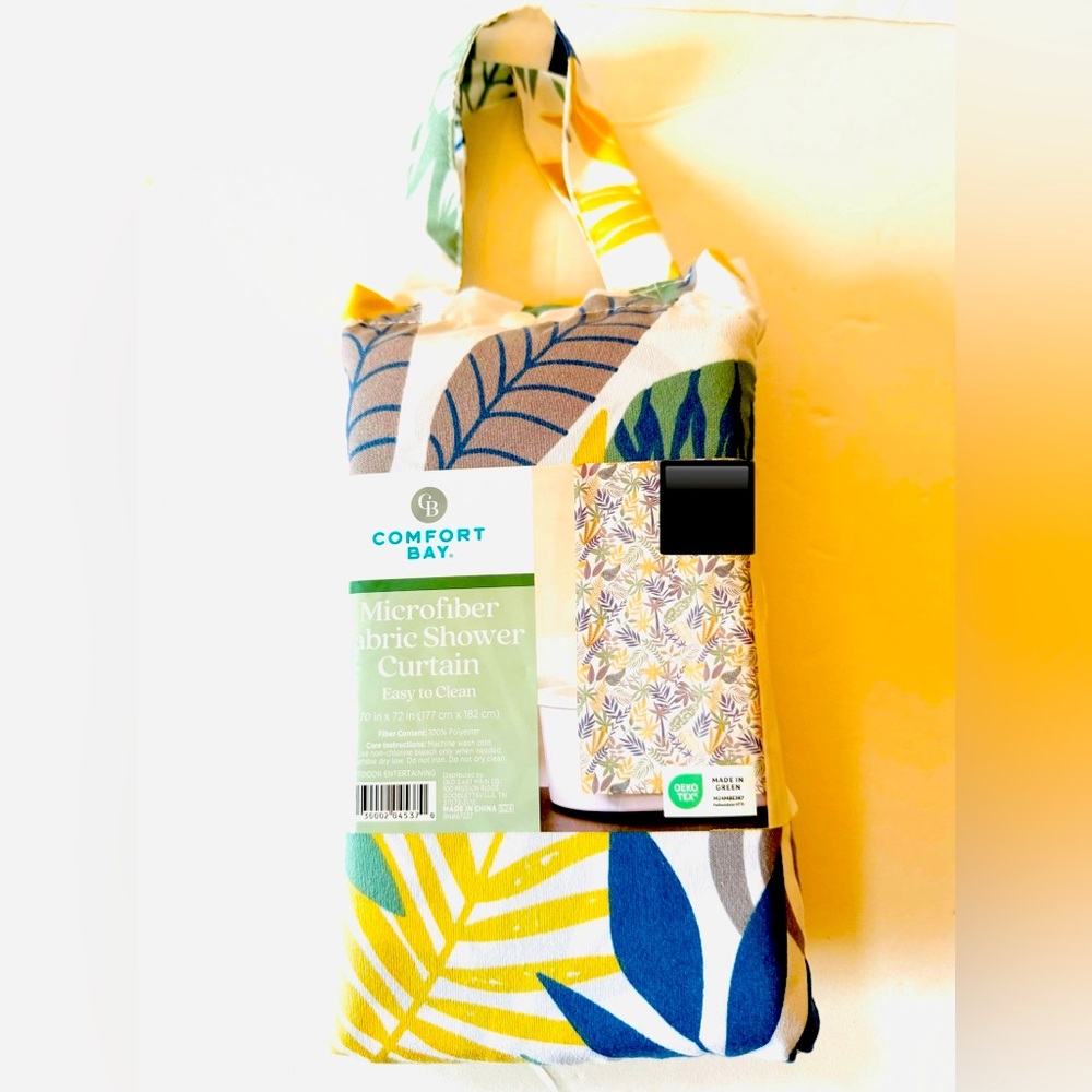 Comfort Bay Microfiber Fabric Shower Curtain
